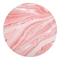 Pink Liquid Marble Print Round Blanket