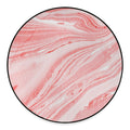 Pink Liquid Marble Print Round Floor Mat