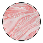 Pink Liquid Marble Print Round Floor Mat
