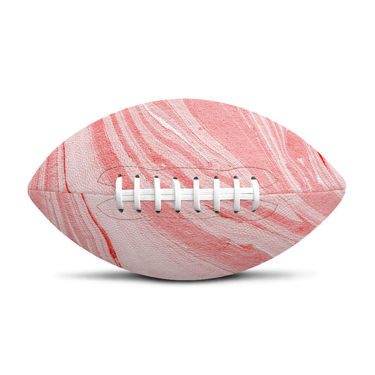Pink Liquid Marble Print Rugby Ball