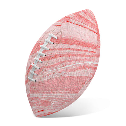 Pink Liquid Marble Print Rugby Ball