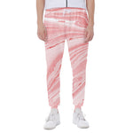Pink Liquid Marble Print Scuba Joggers