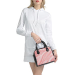 Pink Liquid Marble Print Shoulder Handbag