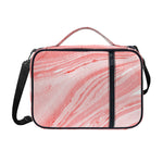 Pink Liquid Marble Print Shoulder Strap Bible Bag