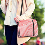Pink Liquid Marble Print Shoulder Strap Bible Bag