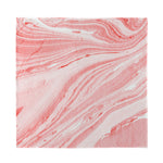 Pink Liquid Marble Print Silk Bandana