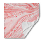 Pink Liquid Marble Print Silk Bandana