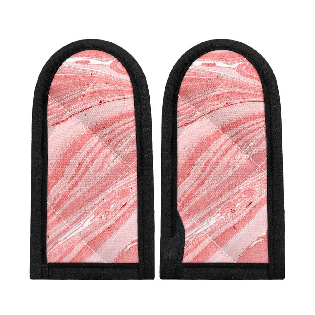 Pink Liquid Marble Print Skillet Handle Cover