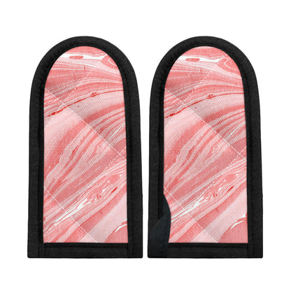 Pink Liquid Marble Print Skillet Handle Cover