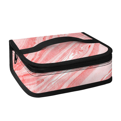 Pink Liquid Marble Print Small Lunch Bag