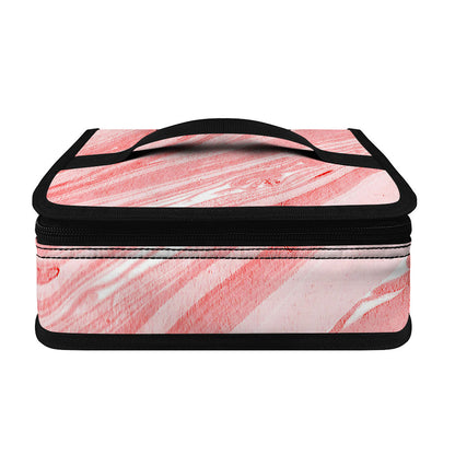 Pink Liquid Marble Print Small Lunch Bag