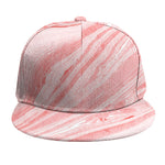 Pink Liquid Marble Print Snapback Cap
