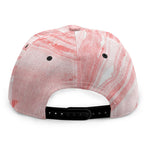 Pink Liquid Marble Print Snapback Cap