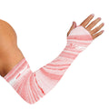 Pink Liquid Marble Print Sun Protection Arm Sleeves
