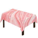 Pink Liquid Marble Print Tablecloth