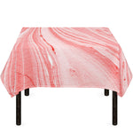 Pink Liquid Marble Print Tablecloth