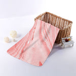 Pink Liquid Marble Print Towel