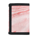 Pink Liquid Marble Print Trifold Wallet