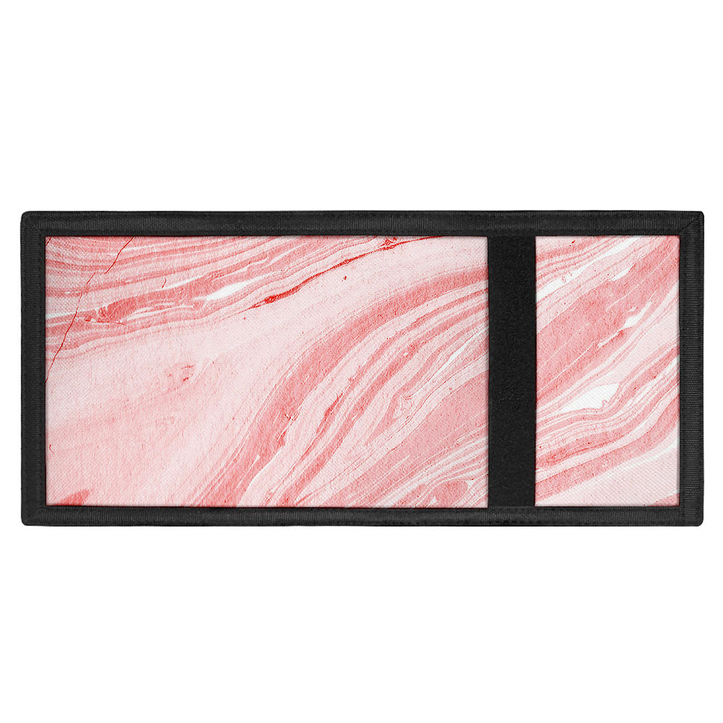 Pink Liquid Marble Print Trifold Wallet