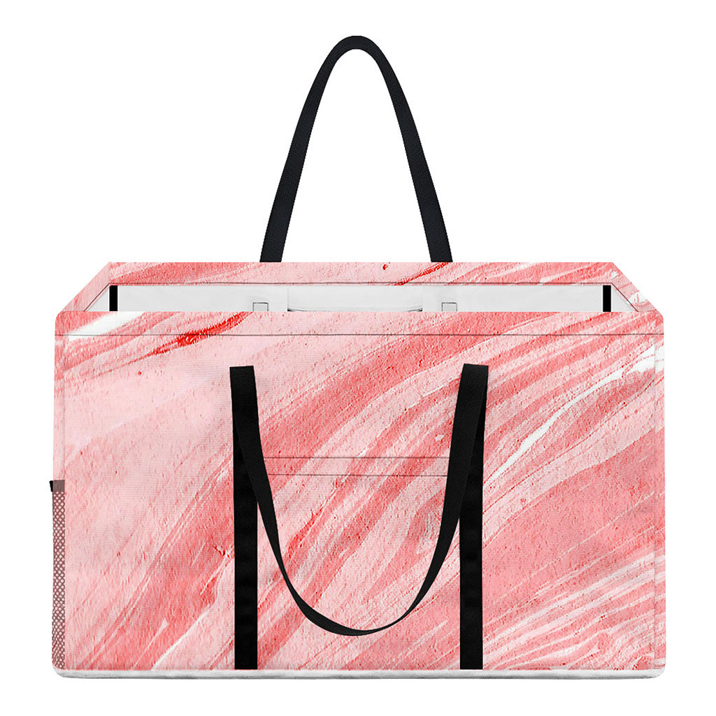 Pink Liquid Marble Print Utility Tote Bag