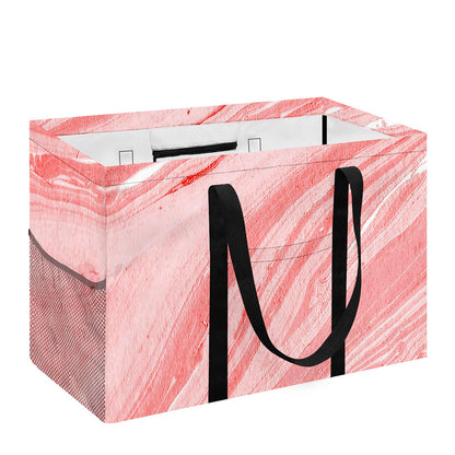 Pink Liquid Marble Print Utility Tote Bag