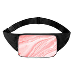 Pink Liquid Marble Print Waist Bag