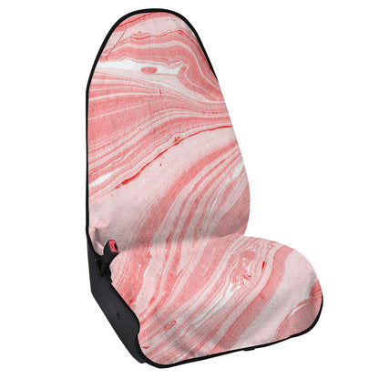 Pink Liquid Marble Print Waterproof Car Seat Cover