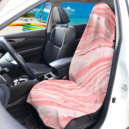 Pink Liquid Marble Print Waterproof Car Seat Cover