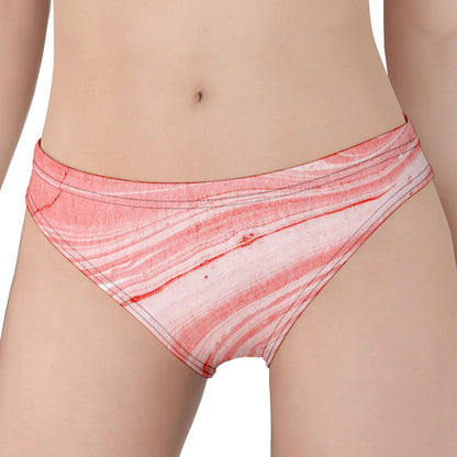 Pink Liquid Marble Print Women's Panties
