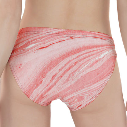 Pink Liquid Marble Print Women's Panties