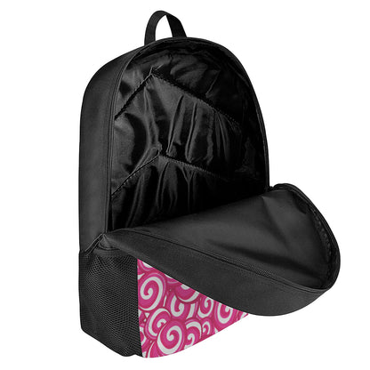 Pink Lollipop Candy Pattern Print 17 Inch Backpack