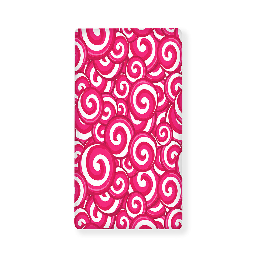 Pink Lollipop Candy Pattern Print Baby Crib Sheet
