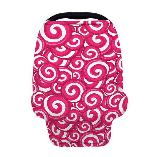Pink Lollipop Candy Pattern Print Baby Seat Cover