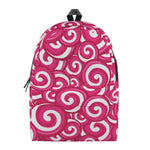 Pink Lollipop Candy Pattern Print Backpack