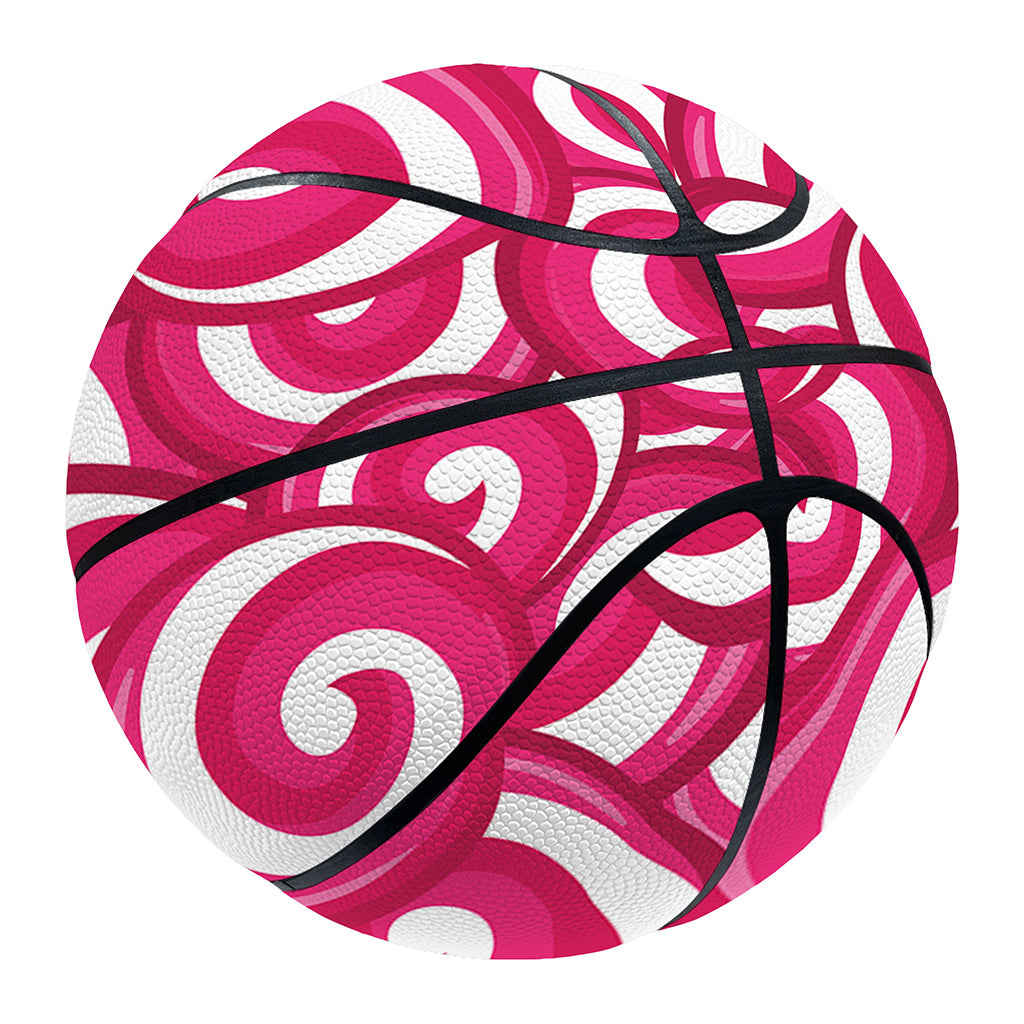 Pink Lollipop Candy Pattern Print Basketball