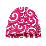 Pink Lollipop Candy Pattern Print Beanie
