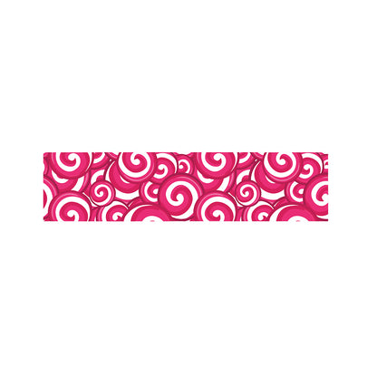 Pink Lollipop Candy Pattern Print Bed Runner
