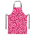 Pink Lollipop Candy Pattern Print Bib Apron With Pocket