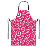 Pink Lollipop Candy Pattern Print Bib Apron With Pocket