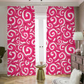 Pink Lollipop Candy Pattern Print Dimout Pencil Pleat Curtains
