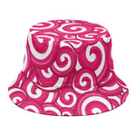 Pink Lollipop Candy Pattern Print Bucket Hat