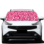 Pink Lollipop Candy Pattern Print Car Windshield Snow Cover