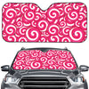 Pink Lollipop Candy Pattern Print Car Windshield Sun Shade