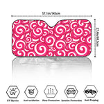 Pink Lollipop Candy Pattern Print Car Windshield Sun Shade