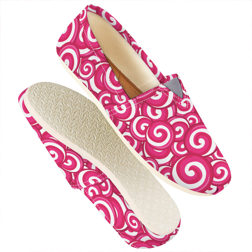 Pink Lollipop Candy Pattern Print Casual Shoes