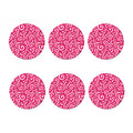 Pink Lollipop Candy Pattern Print Coaster Set