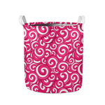 Pink Lollipop Candy Pattern Print Collapsible Laundry Basket