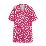 Pink Lollipop Candy Pattern Print Cotton Hawaiian Shirt