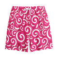 Pink Lollipop Candy Pattern Print Cotton Shorts