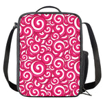 Pink Lollipop Candy Pattern Print Crossbody Lunch Bag